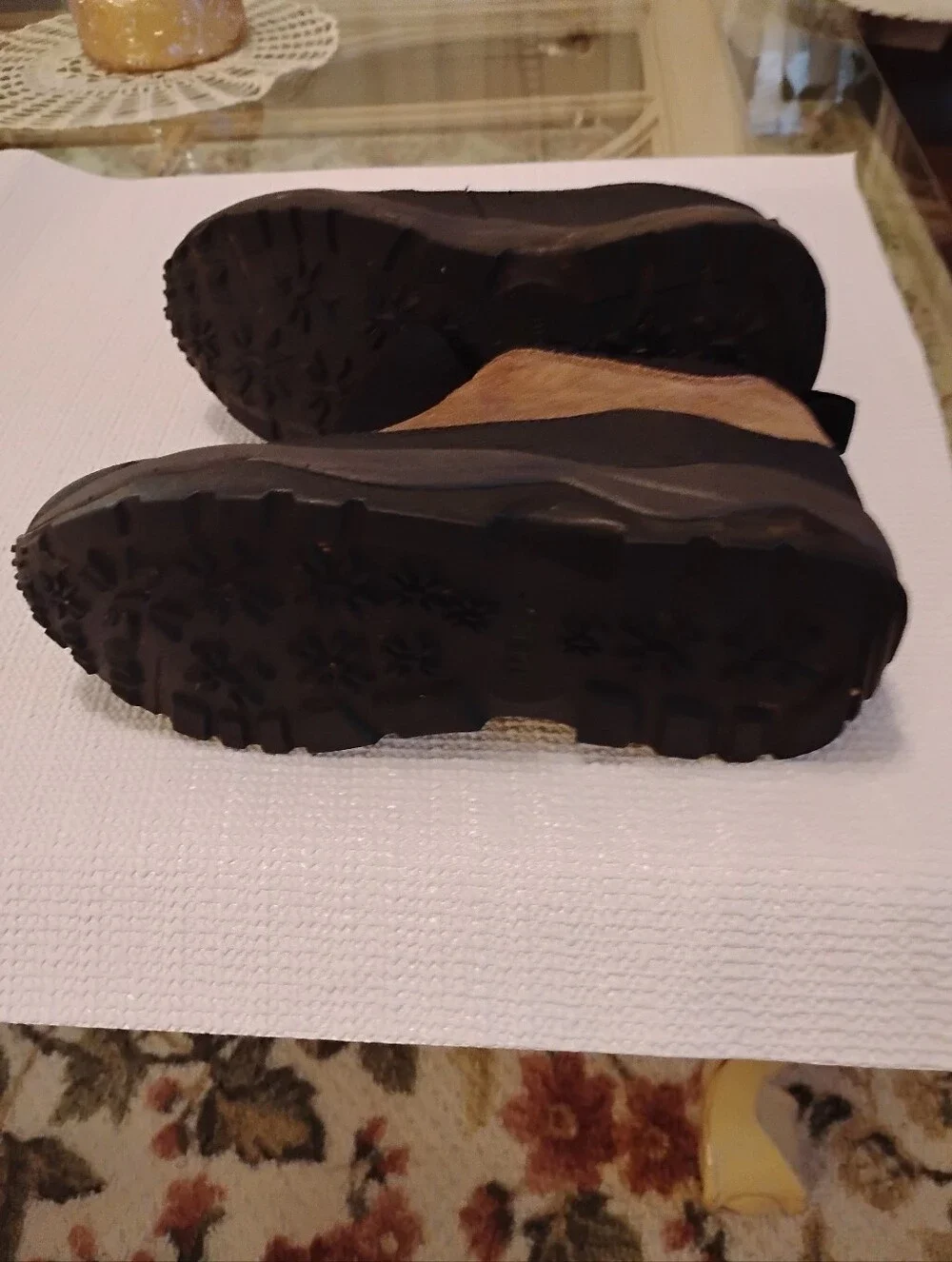 L.L. Bean Brown and Black  Zip-Front Suede Boots Worn Once